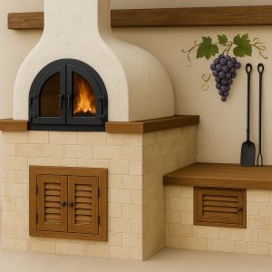 CUPTOARE DIN CĂRĂMIDĂ PE LEMNE